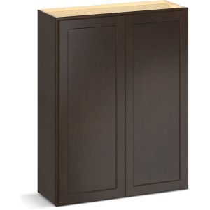 RELIABILT Parkstone II Wall Cabinet, Espresso Stained, 33" W, 2 Doors, Fully Assembled - 641392 | Lowe's Pro Supply
